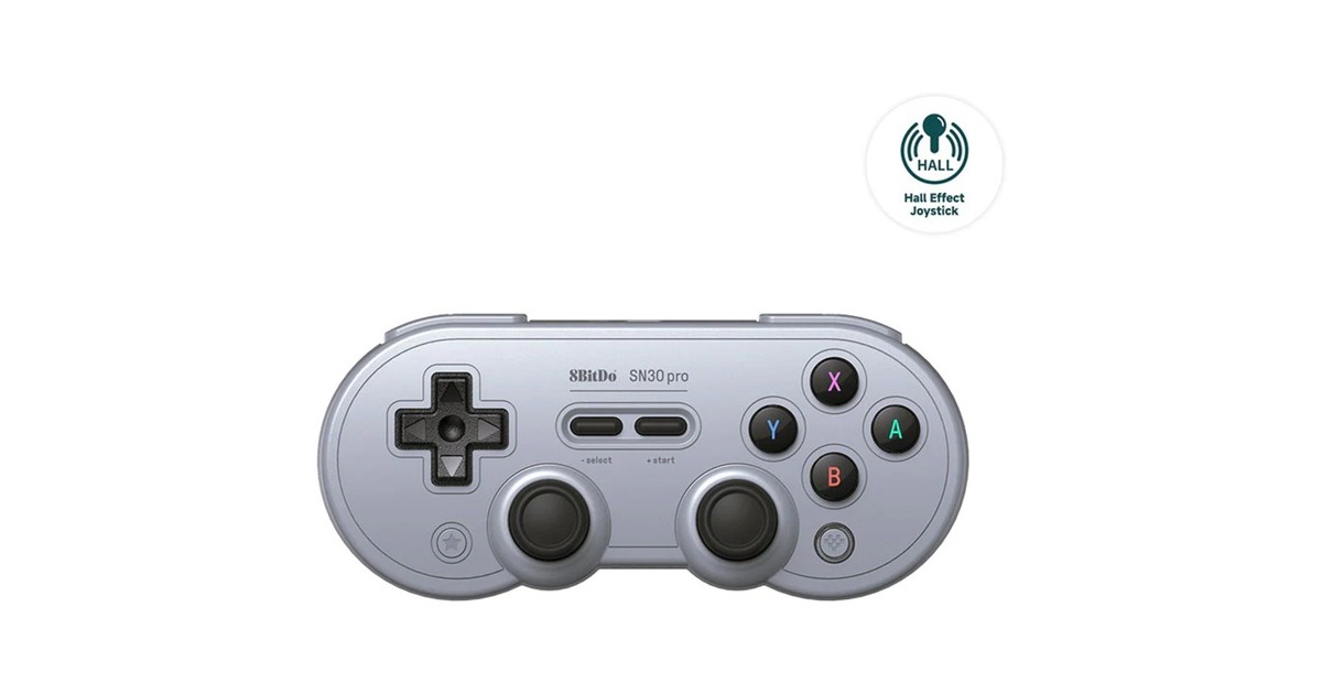8BitDoSN30 Pro gamepad  (Grijs, Bluetooth, USB, Pc, Nintendo Switch / Switch 2)