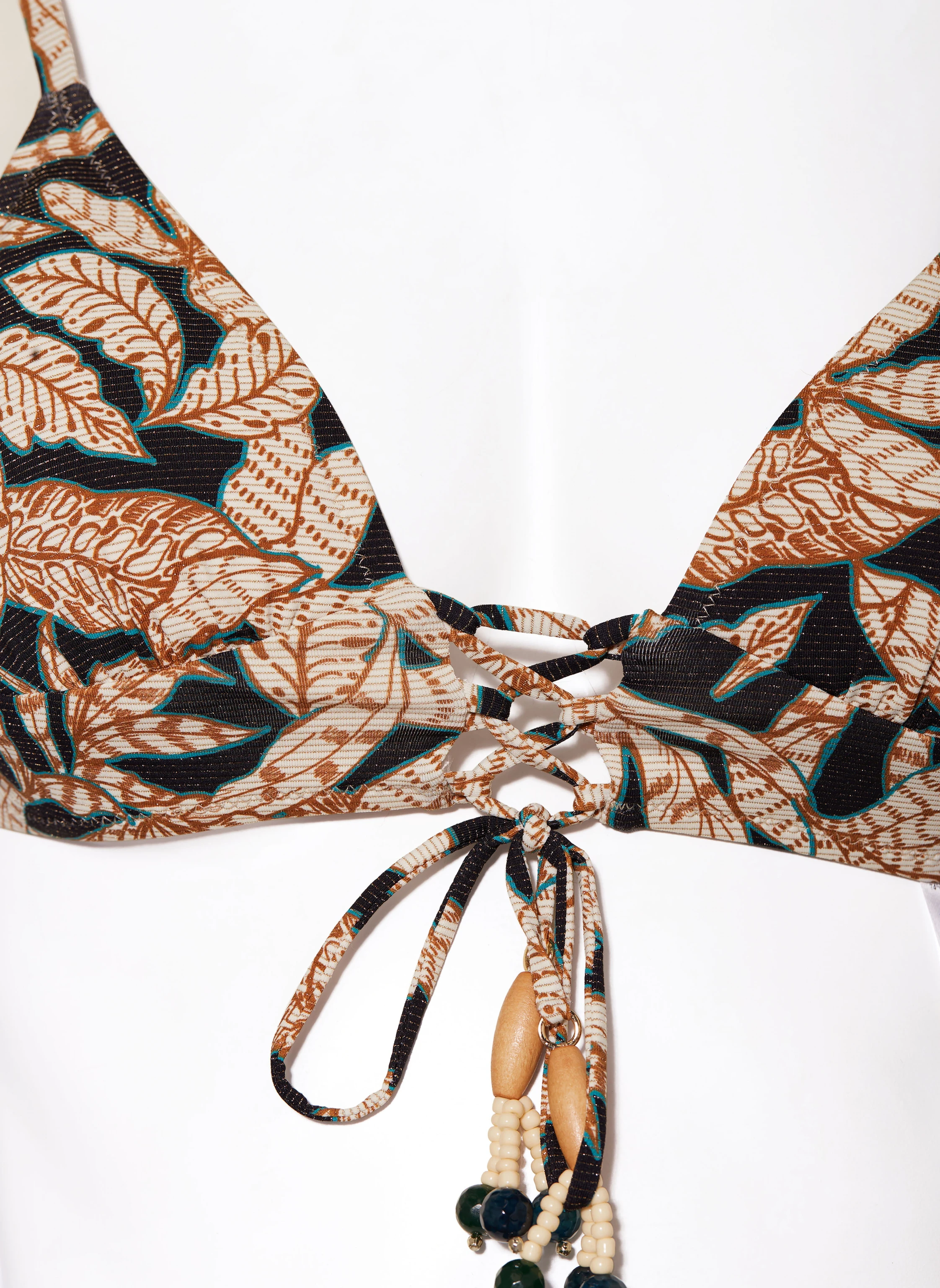 watercult Bralette-Bikini-Hose LES CÔTES mit Schmuckperlen