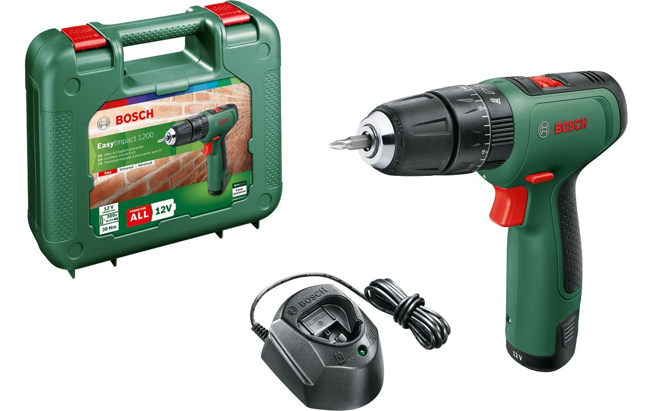 BOSCH Akku-Schlagbohrmaschine »Easy« Mit Akku/LadegerätBohren, Schlagbohren, Schrauben