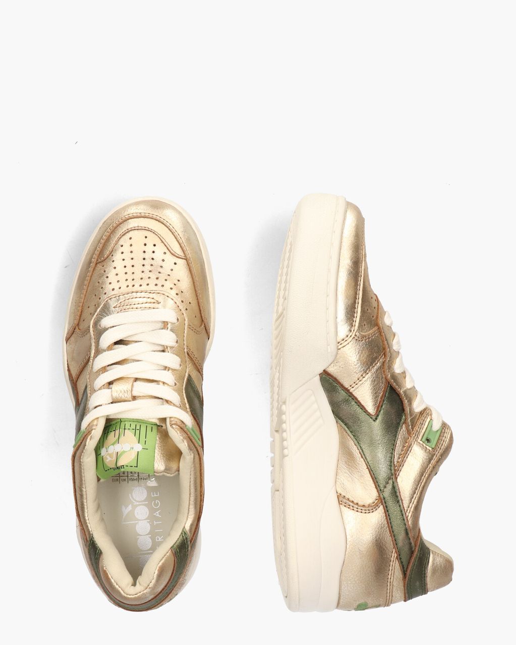 Diadora Heritage B.560 Metallic Goud Damessneakers