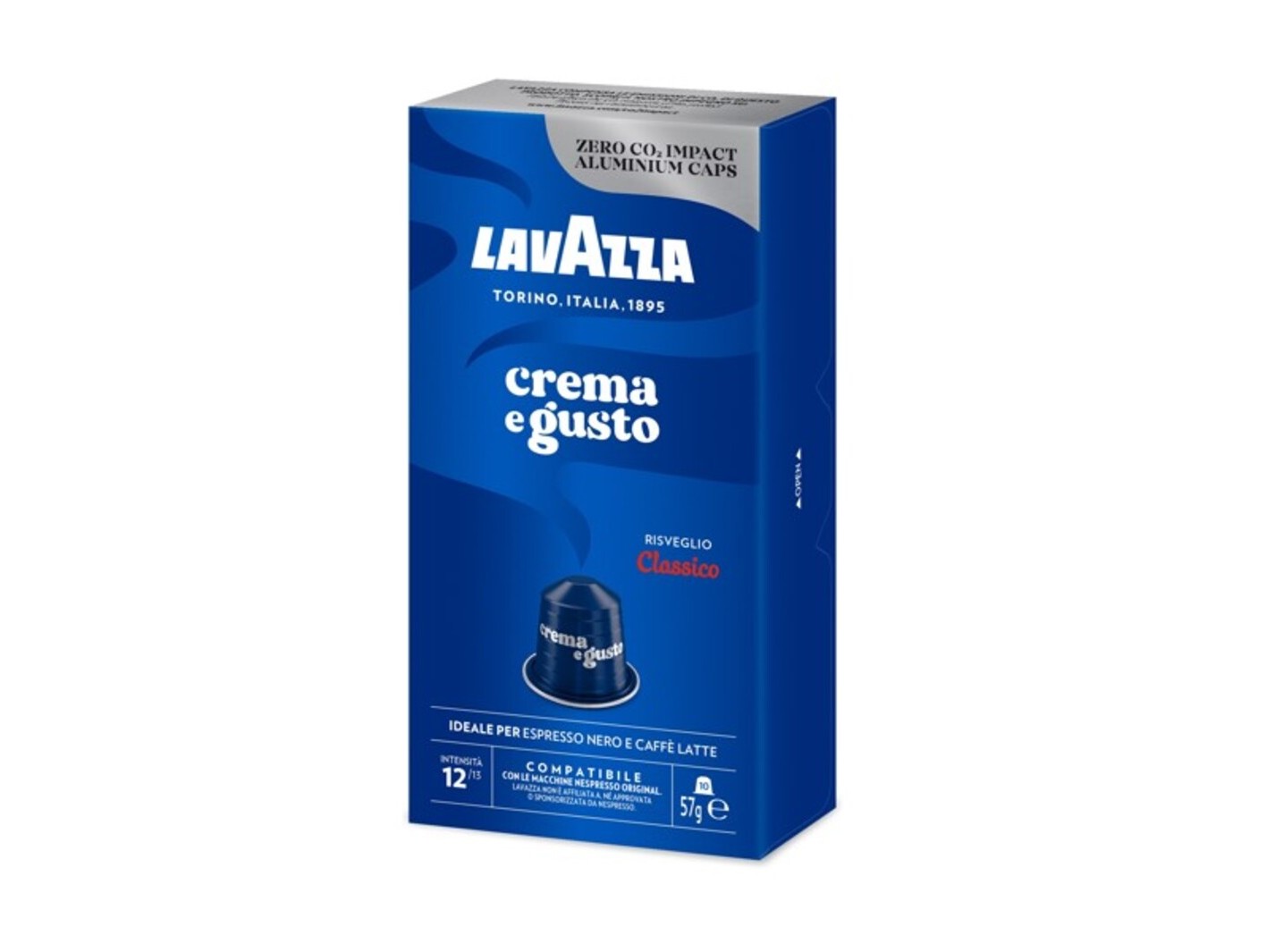 CÁPSULAS DE CAFÉ LAVAZZA CREMA&GUSTO CLASSICO COMPATÍVEIS NSP 10UN