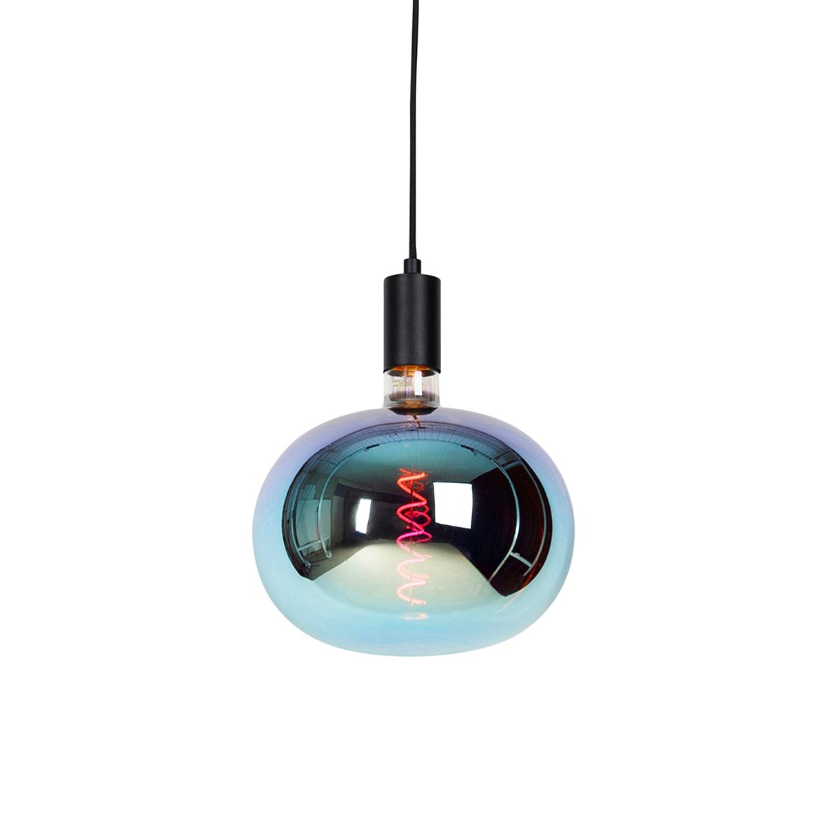 Industriële hanglamp zwart incl. LED G220 dimbaar - Facil