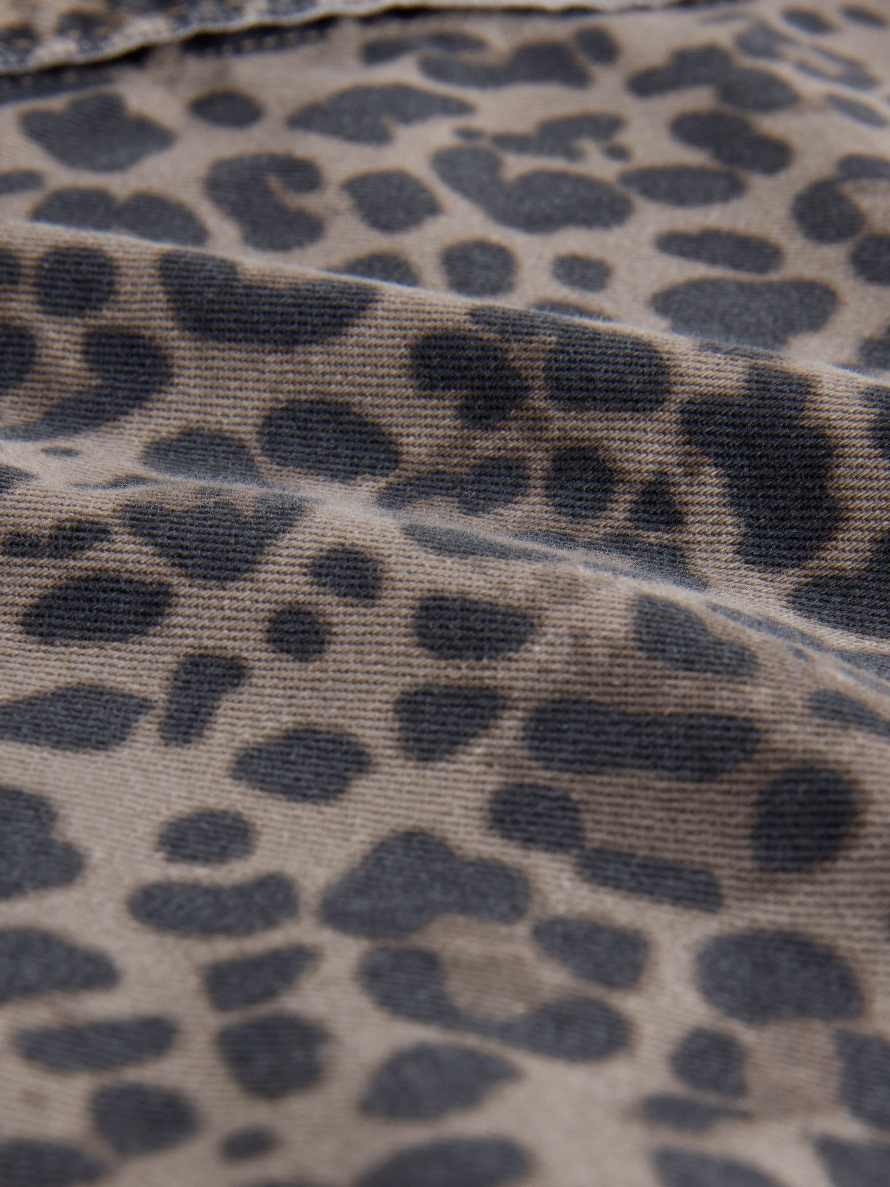 Luipaardprint - Oversized denim overhemd