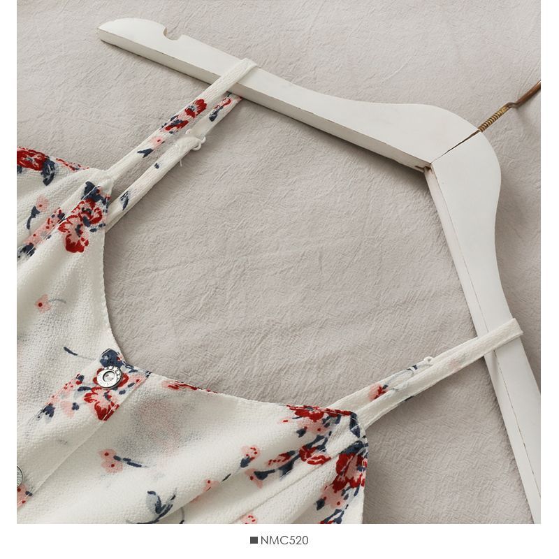 Lemongrass - Spaghettibandjes bloemenprint romper