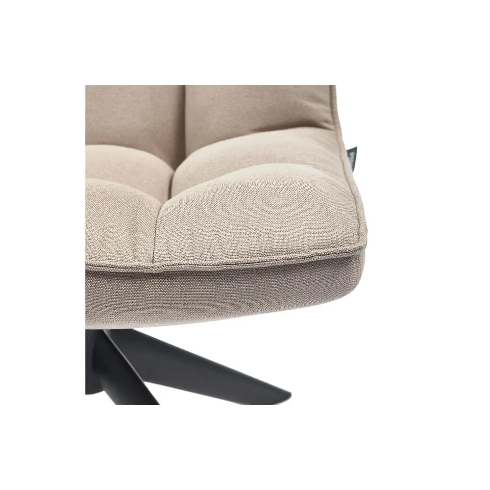 WOOOD Jouke Draaifauteuil - Polyester - Zand - 97x70x85
