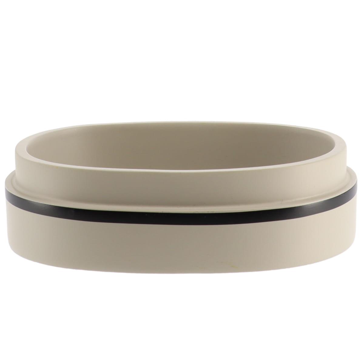 PORTE SAVON POLYRESINE OVAL FICELLE NOIR