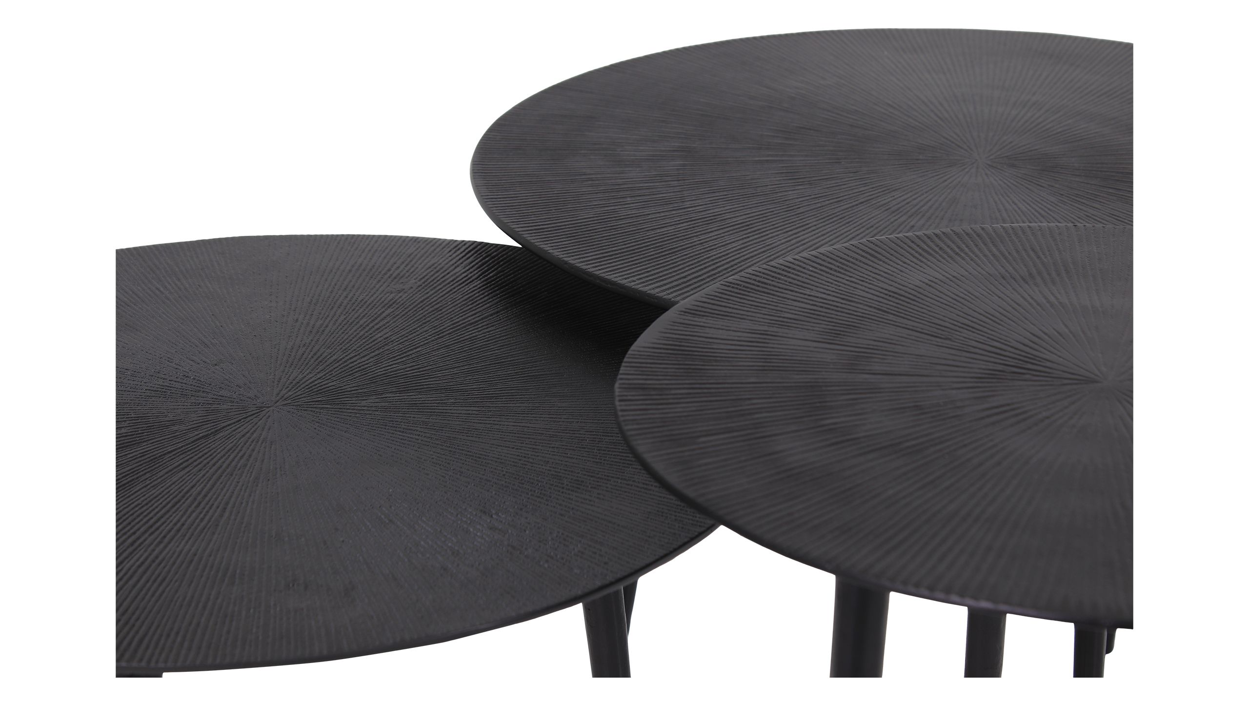 Salontafelset Zwart IV-52.016 Nobby ⌀60  x H45 cm