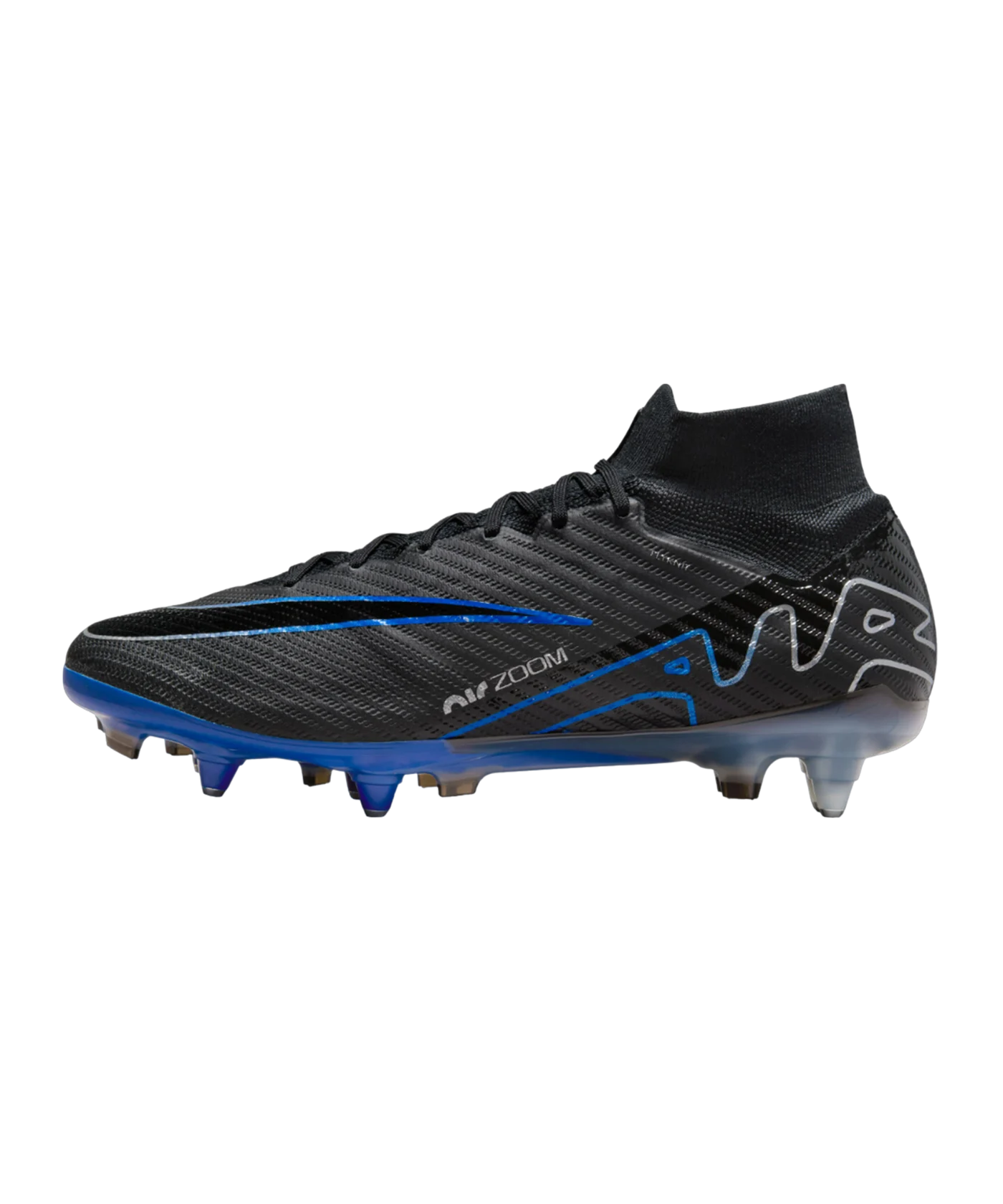 Nike Air Zoom Mercurial Superfly IX Elite SG-Pro AC Shadow Schwarz Silber Blau F040