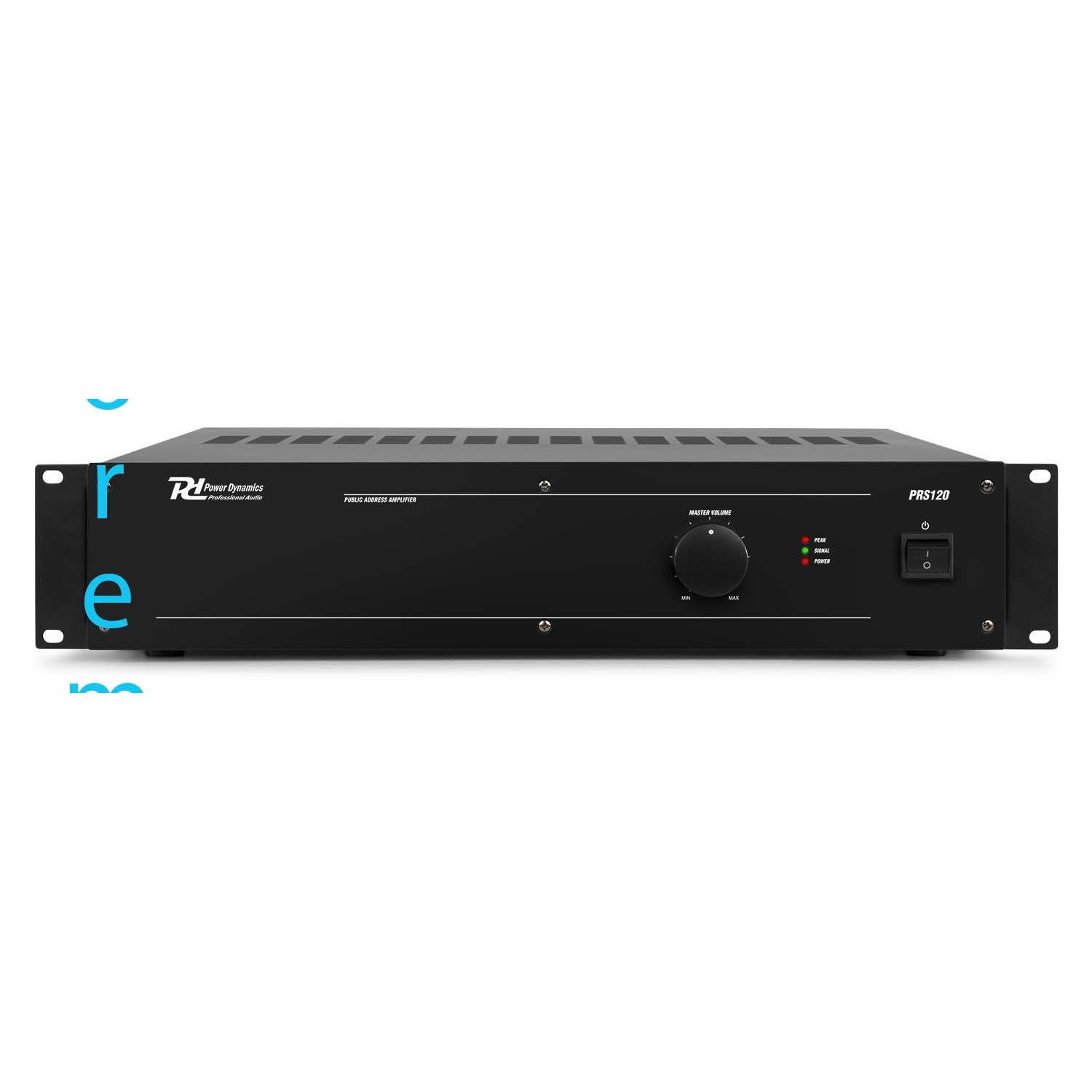 Power Dynamics PRS120 PRM-series 100V & 8 Ohm 19-inch slave versterker - 120 Watt