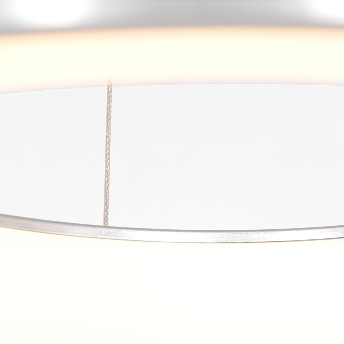 Design hanglamp zilver incl. LED dimbaar - Ringlede