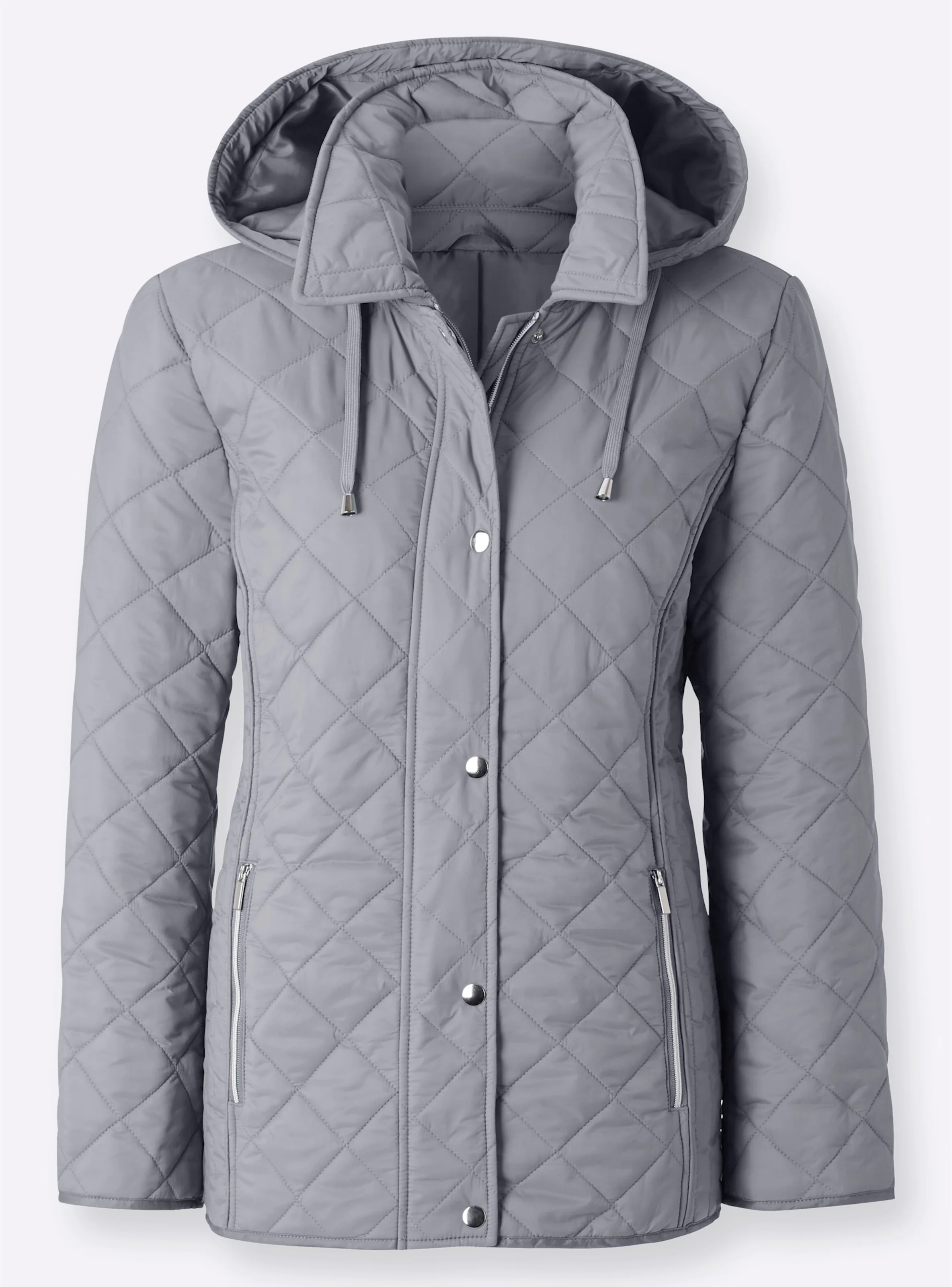 Winterjacke in steingrau