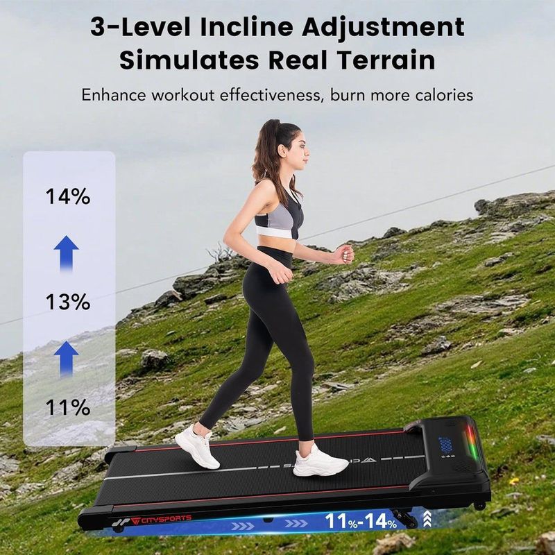 CITYSPORTS - WP6 - Loopband - Rood - Elektrisch - 1~6 km/h - Maximaal 120 kg