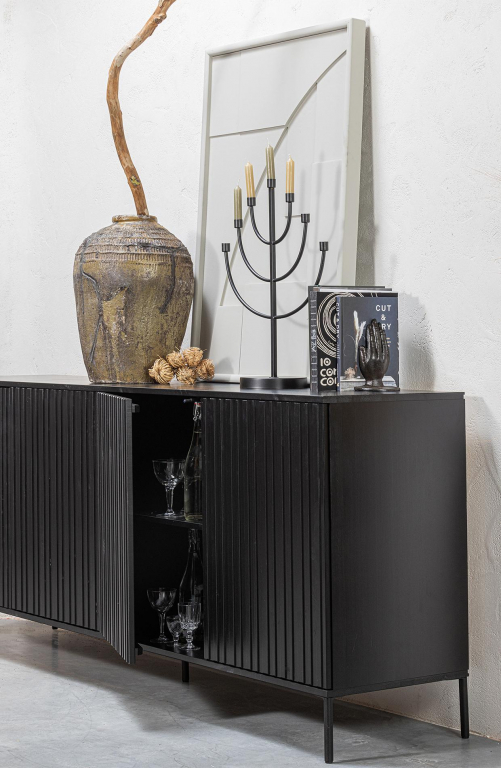 WOOOD Gravure dressoir 200 zwart