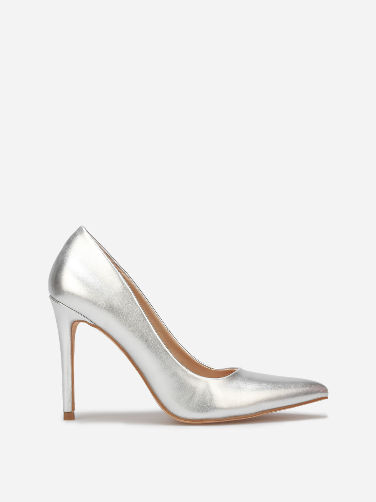 Stilettos pointus à talon aiguille- Argenté