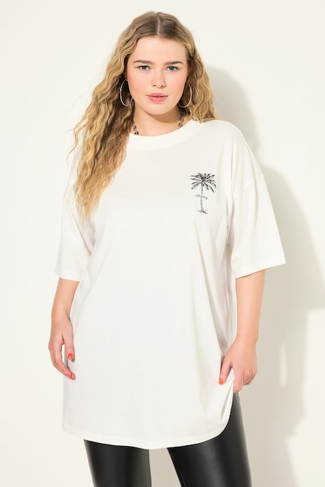 Longshirt, Rundhals, Palme