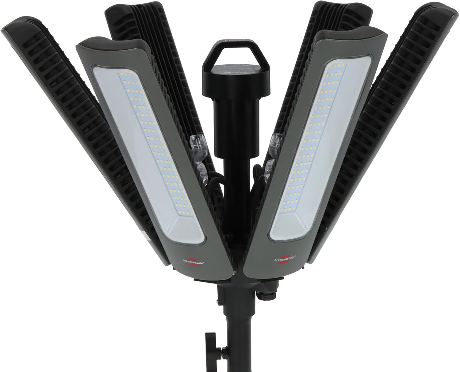Brennenstuhl Professional 360° LED Strahler R42050 BT mit 300W (LED Baustrahler 42000lm mit 6 individuell einstellbaren Strahlern, mit Steuerelement, 6,70 + 3,30m RN-Kabel, Bluetooth Steuerung)