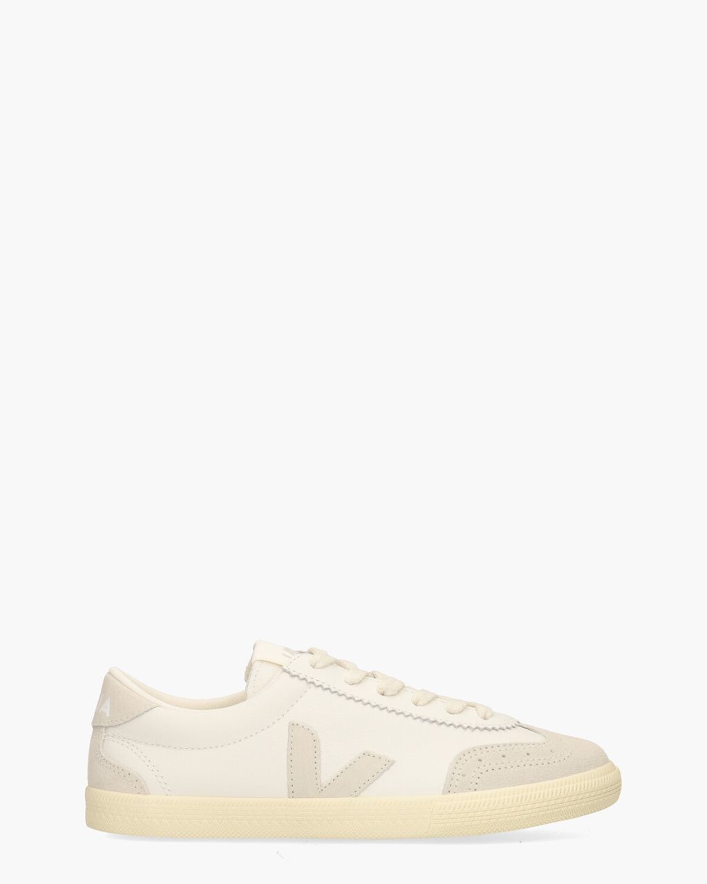 Veja Volley Leather Wit/Off-White Damessneakers