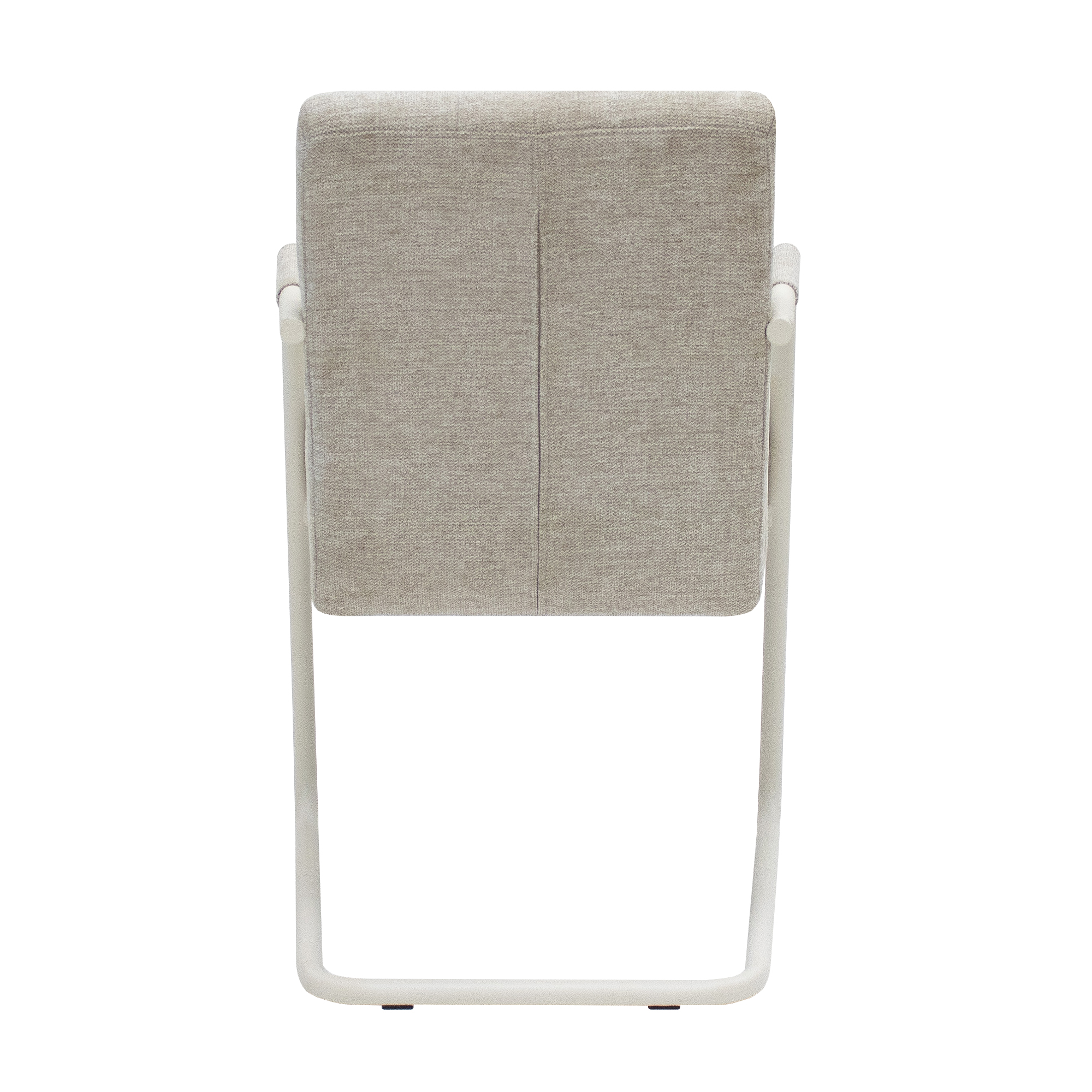 Kick Eetkamerstoel Isa - beige (wit frame)