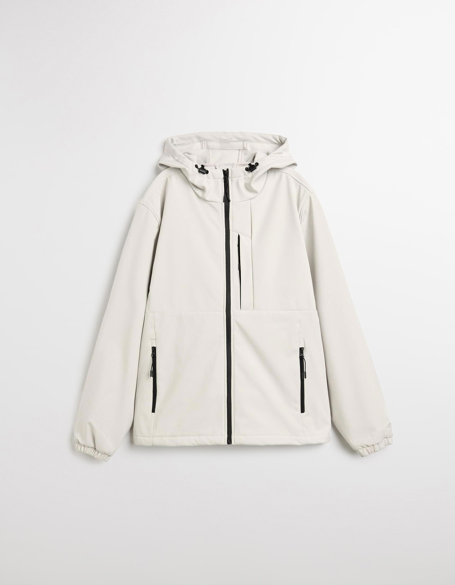 Parka com Capuz, Homem, Cinzento Claro