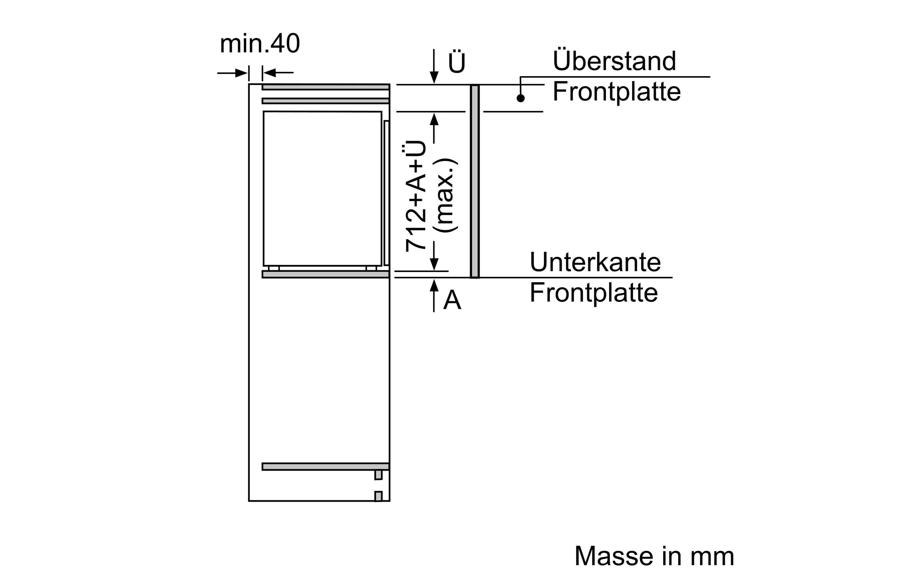 Einbaugefrierschrank GIV11ADE0 Rechts, Wechselbar<br>Gefrierautomat für den Einbau in einen 60 cm breiten Küchenschrank