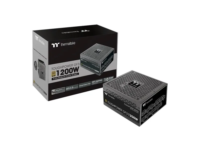 Thermaltake ToughPower GF3 - Strømforsyning (intern) - 80 PLUS Gold - aktiv PFC