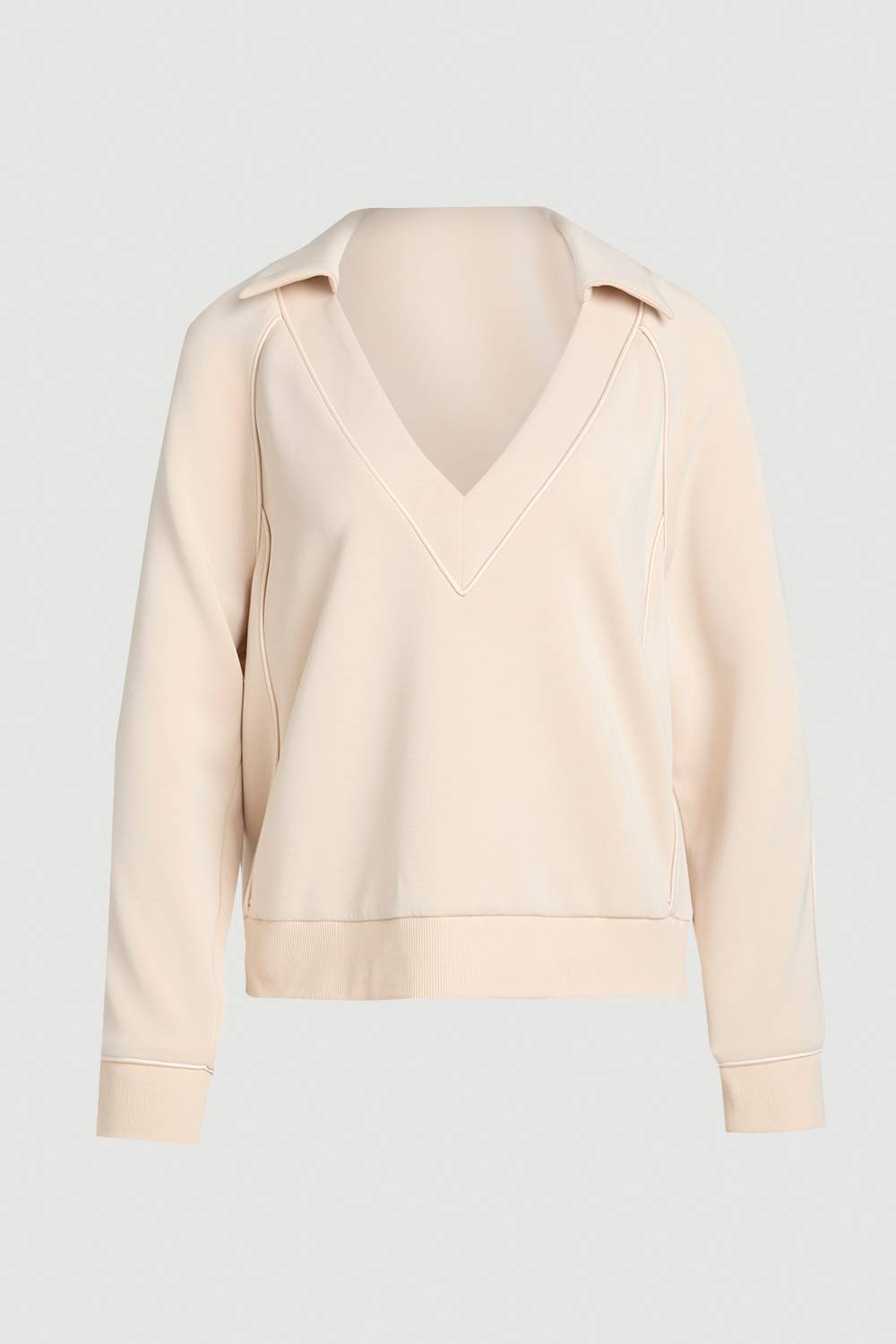 KarenMillen Sweat-shirt Col V Luxe Premium