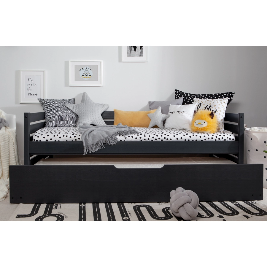 TICAA Sofabett Naomi inkl. Ausziehbett, 90x200 Grau