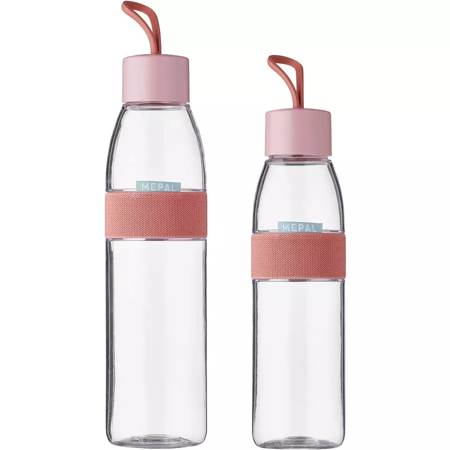 Mepal Trinkflaschen ELLIPSE 500 ml & 700 ml 2er Set rosa-rot