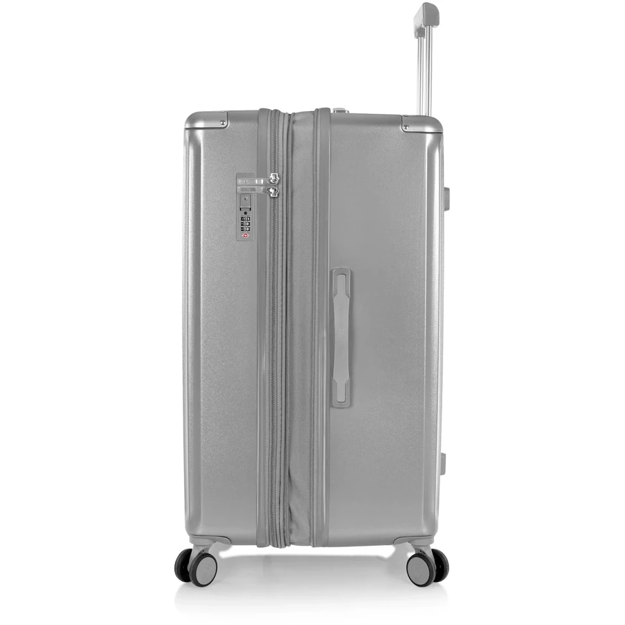 Heys Luxe Trunk - 4-Rollen-Trolley 76 cm erw. silver