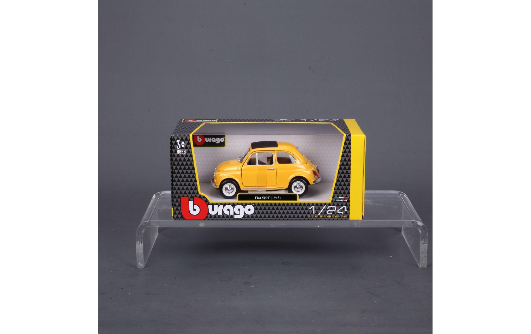 Fiat 500 F 1965 Gelb 1:24Sammlermodell im Massstab 1:24