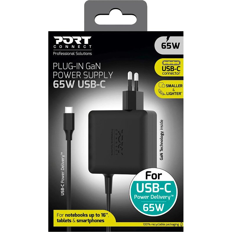 Alimentation secteur 65 W USB C PORT