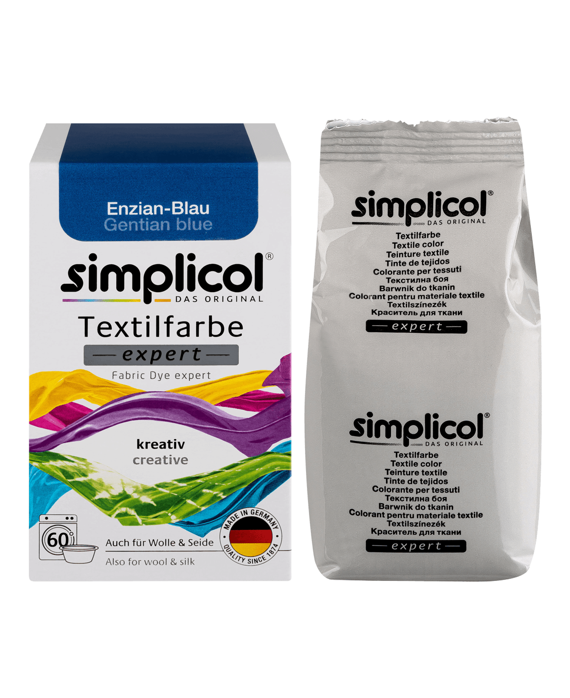 (150g) Expert Textil Farbe Batik Stoff Farbpulver (1709) - Enzian Blau
