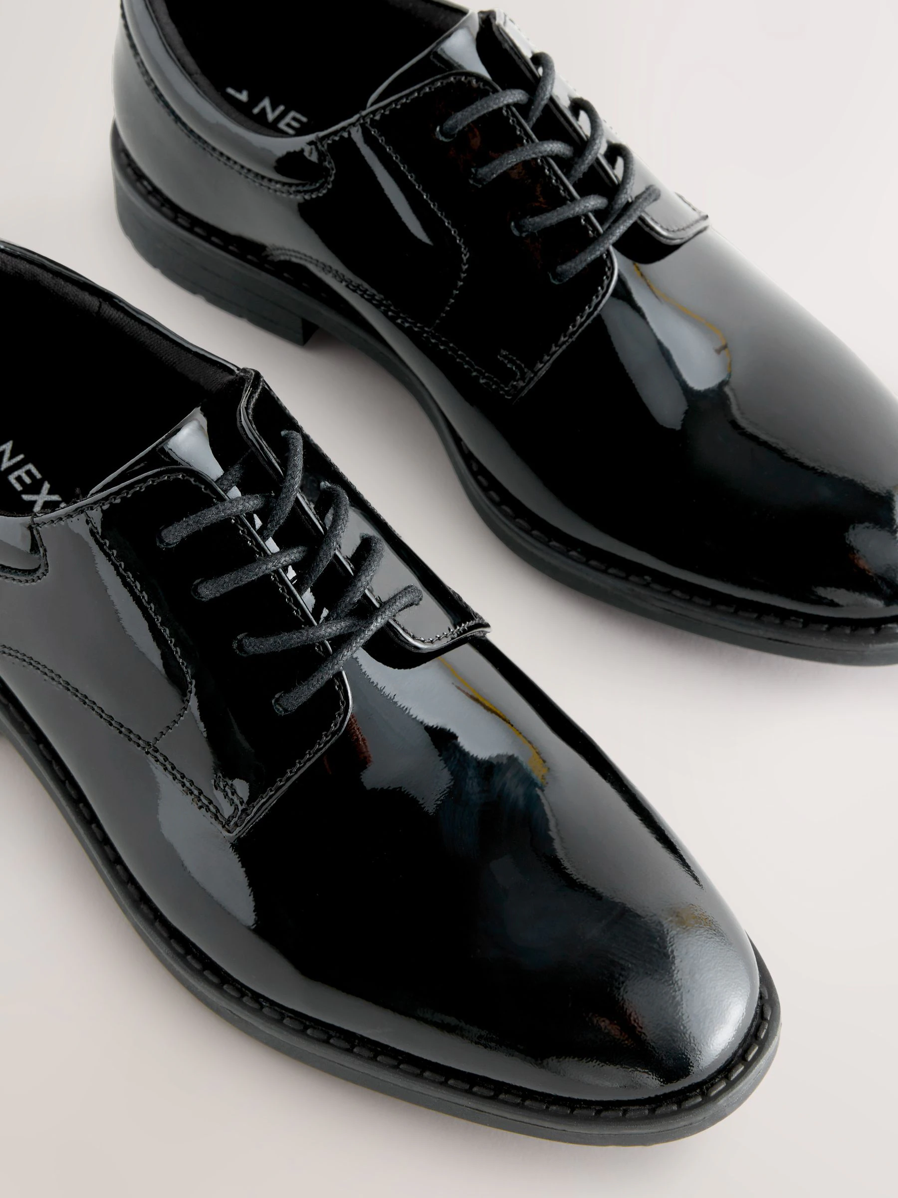 Zwart lak - Leren veterschoenen