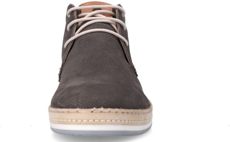 Manfield - Taupe Nubuck Veterschoenen - Leer - Memory Foam