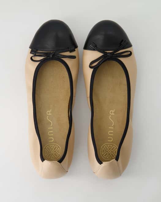 Unisa Auto Ballerinas in Beige