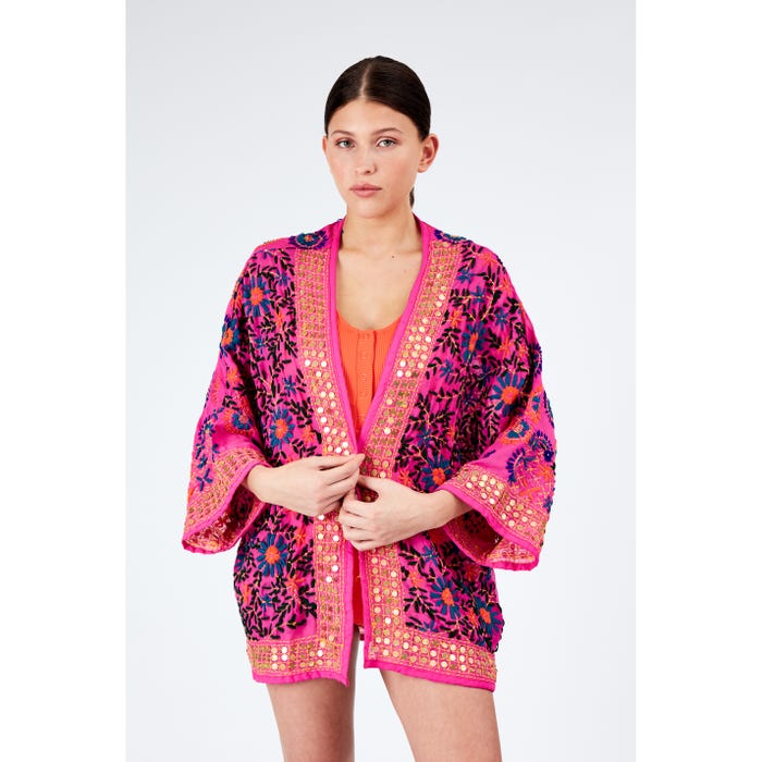 Veritas-Korte kimono hand geborduurd
