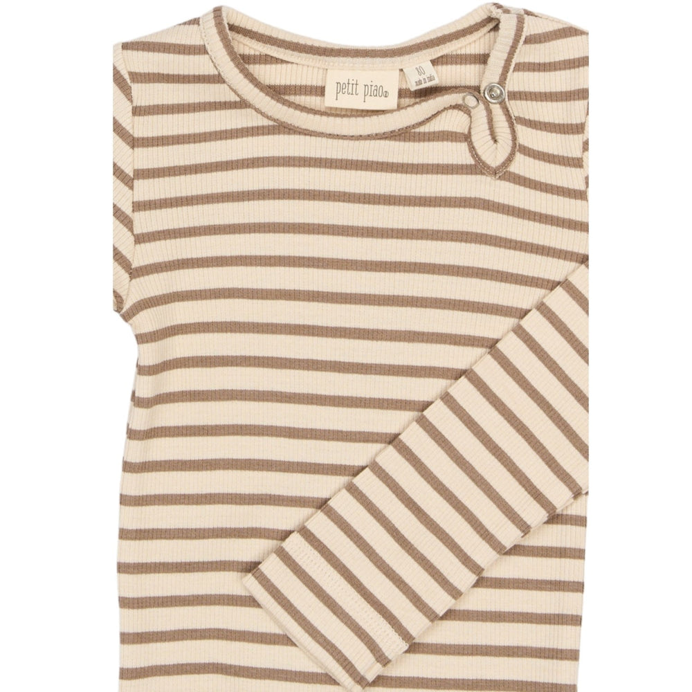 Køb Petit Piao Ginger Snap Striped PPSky L_S Body