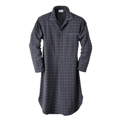 Herren-Nachthemd Flanell, Graumelange