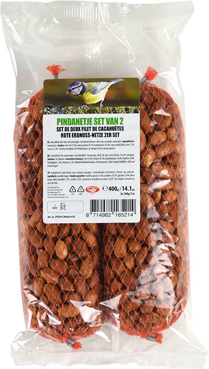 Tuinvogelvoer pindanet 200 g 2 stuks