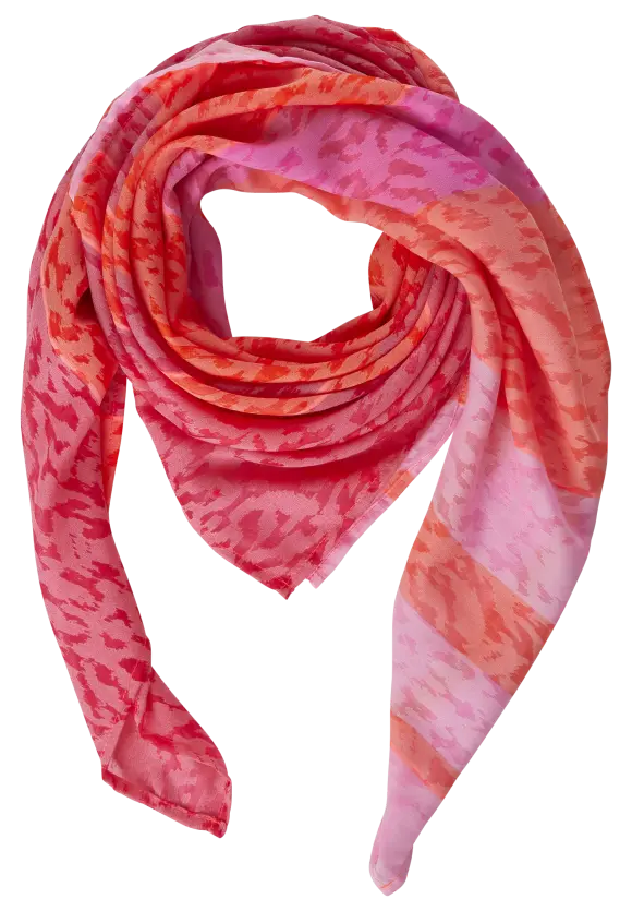 Tuch im Ausbrenner Look - pink sorbet