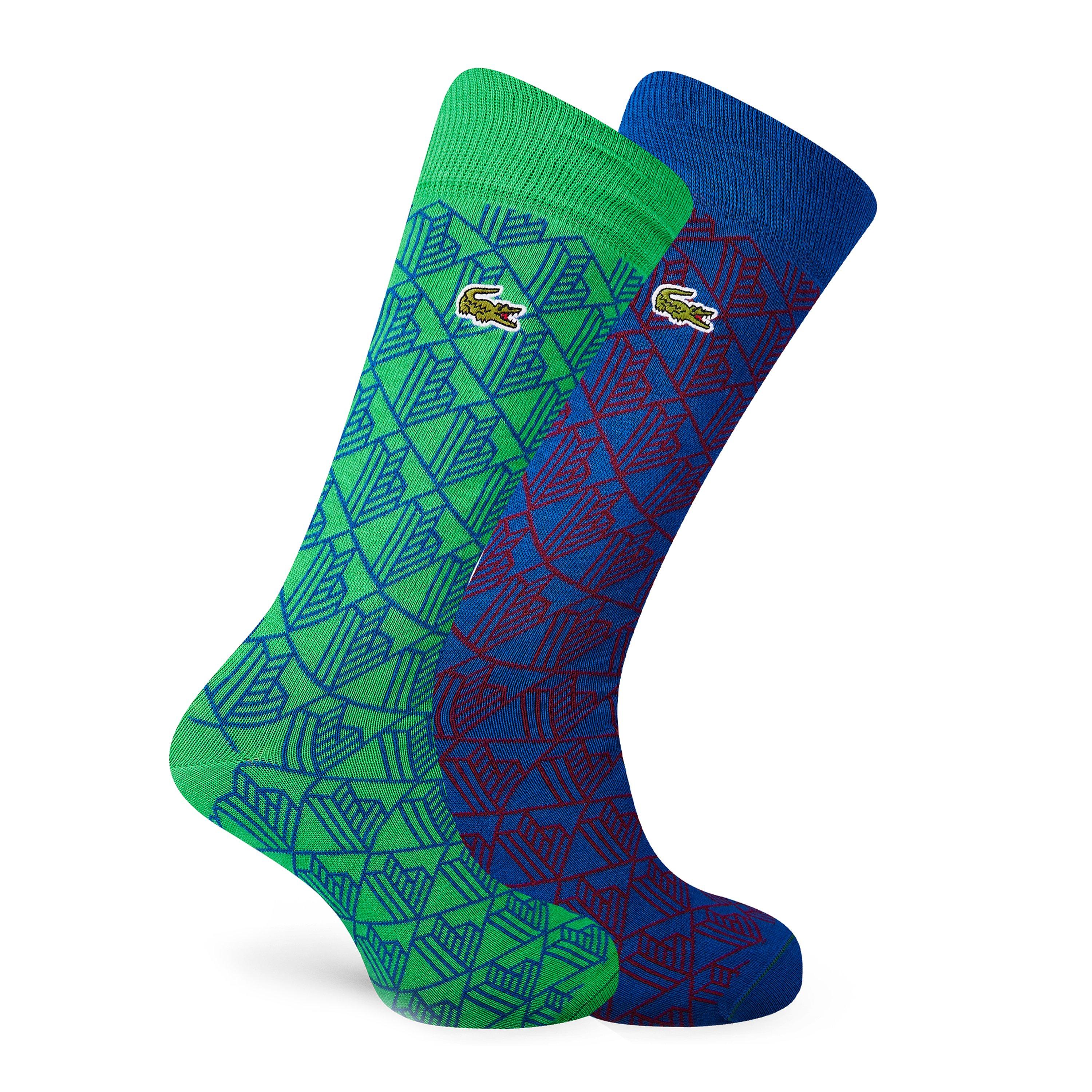 Lacoste 2 pack Monogram Jacquard Socks