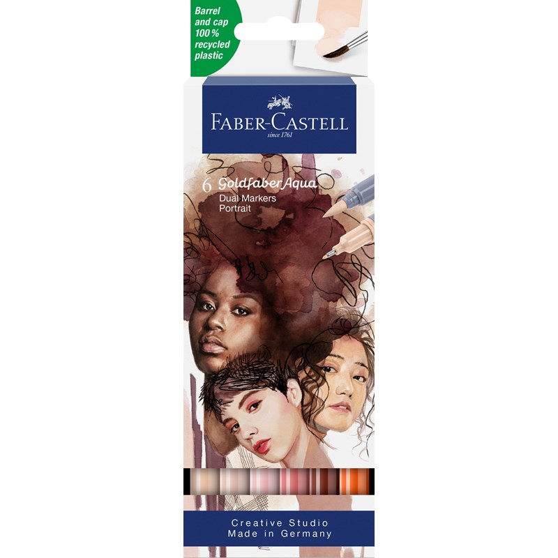 Faber-Castell<br>Tusser Dual Portrait 6 stk.