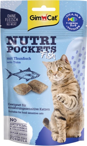 Gimcat kattensnack Nutri Pockets vis / tonijn 60 g