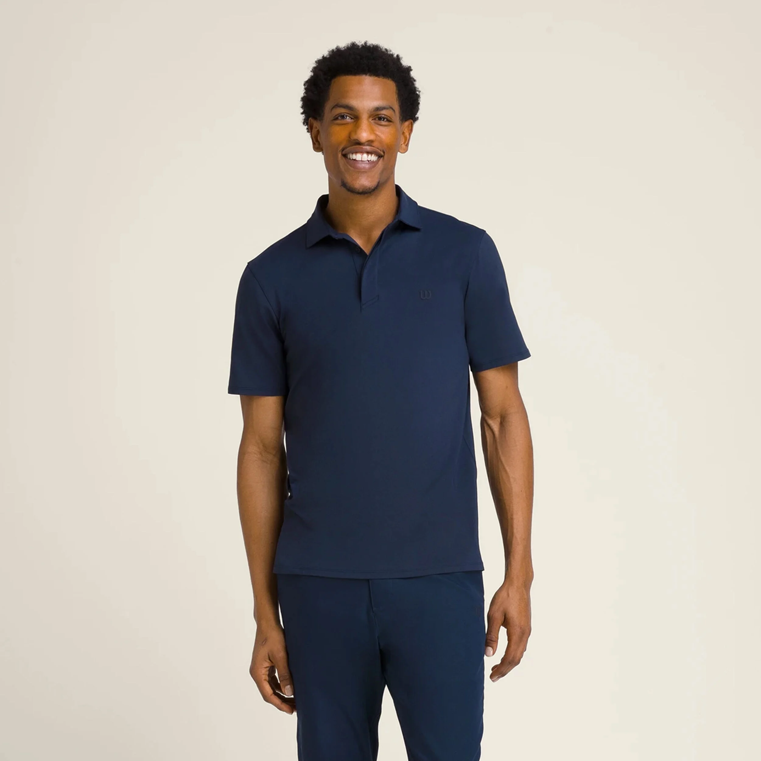 Wilson League Polo Hommes - Bleu Foncé