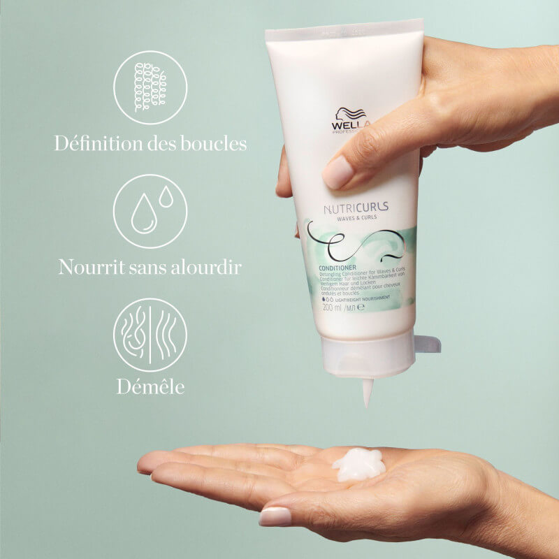 Conditionneur démêlant cheveux bouclés/ondulés Nutricurls Wella 200ML