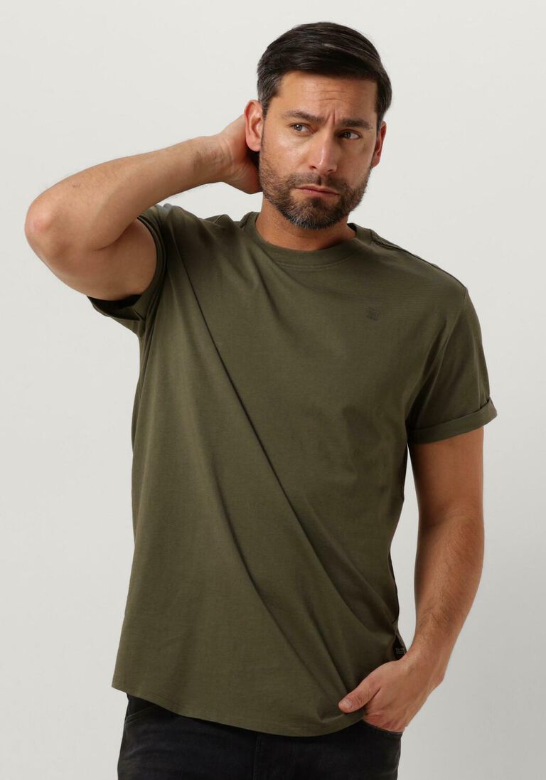 G-STAR RAW donkergroene g-star raw t-shirt lash r t s/s