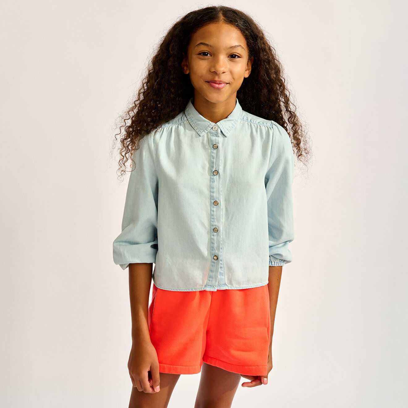 Bellerose Chemise en denim Viviane bleu clair