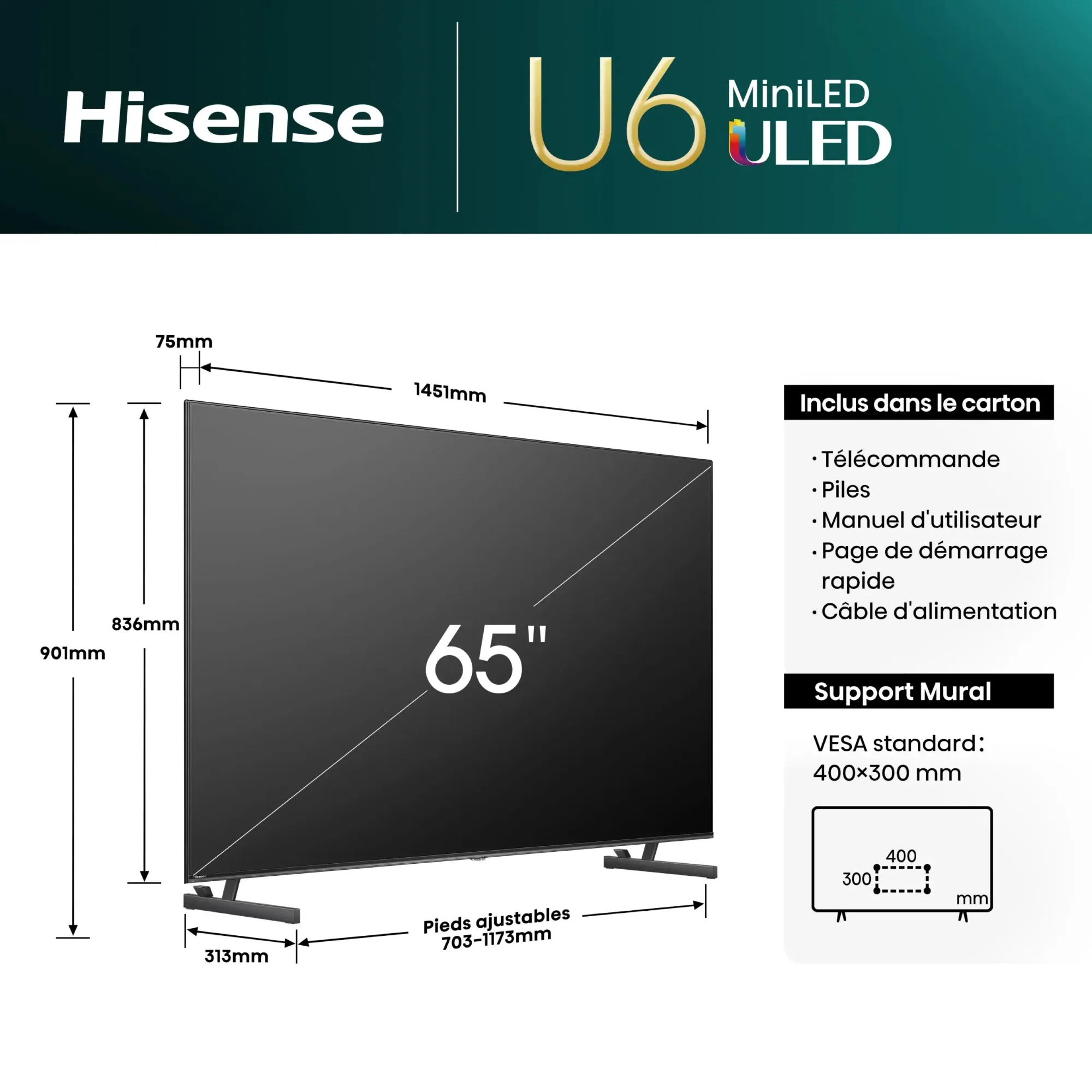 Hisense 65U6NQ TV QLED