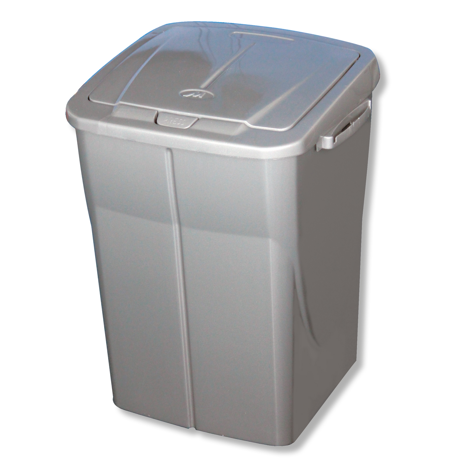 Mülleimer - silber - 45 Liter
