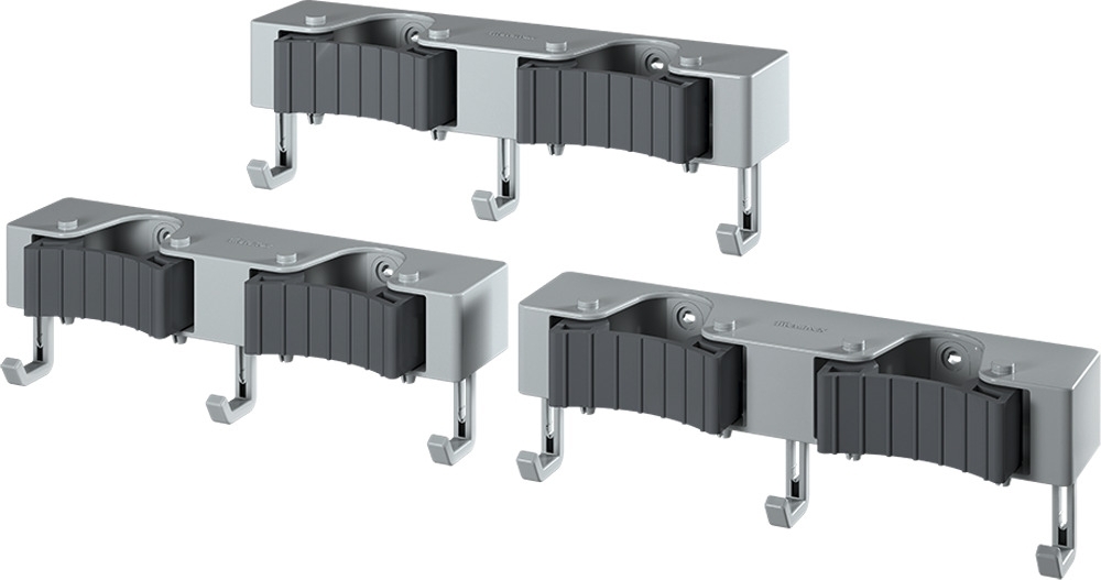Metaltex Hang-up 6 Klemmleiste für Besen 3-er Set
